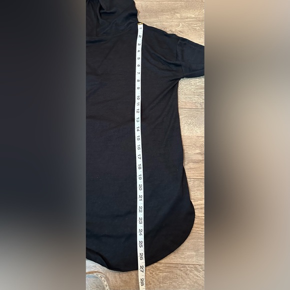 Banana Republic Luxespun Hoodie Women’s SM Black   V-Neck Pockets Soft Pullover - Picture 10 of 14